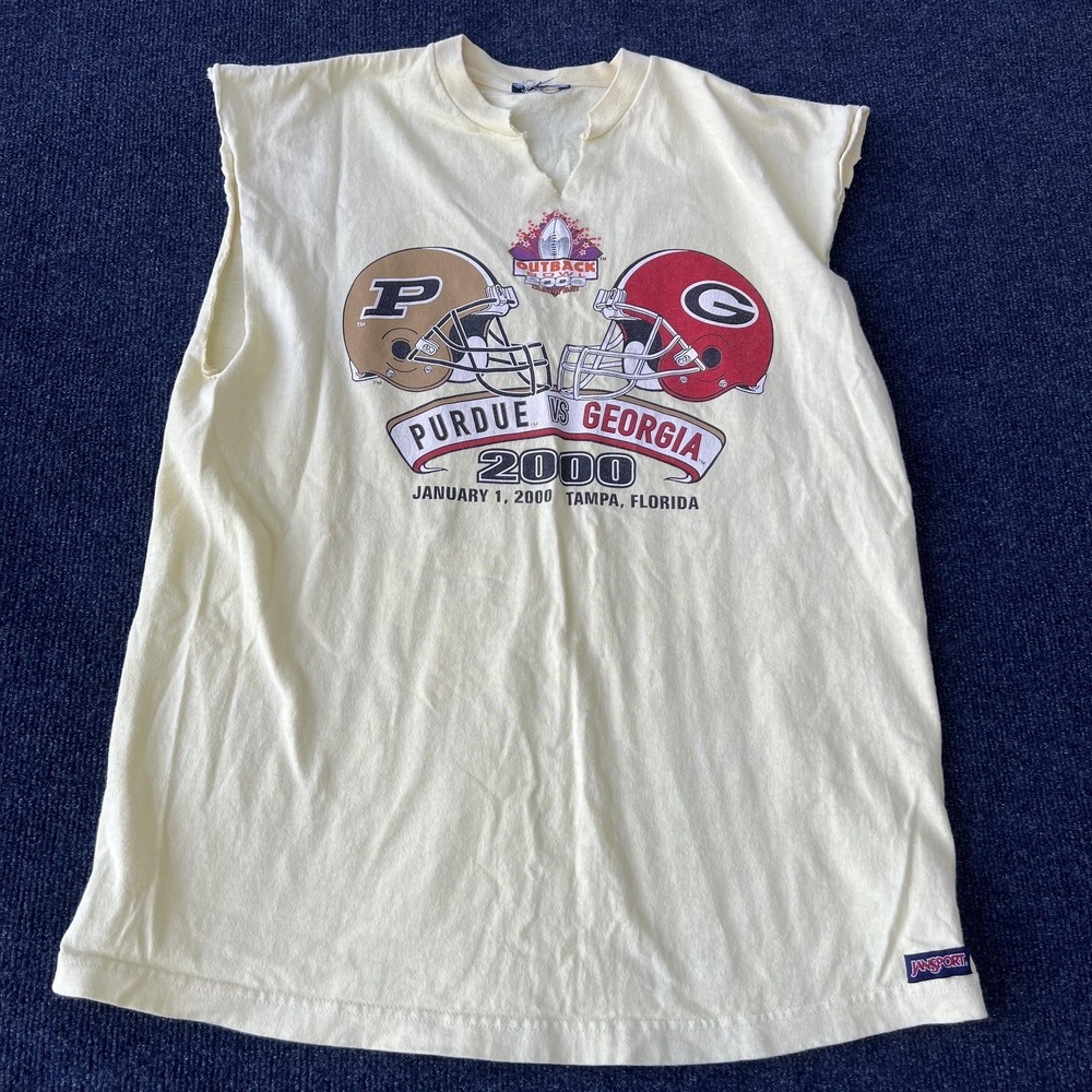 Vintage Outback Bowl Shirt Mens Large Purdue Georgia 2000 Football JanSport 00s